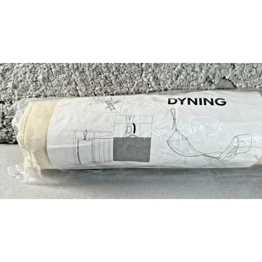 DYNING DECK CHAIR FOOT HAMMOCK, ORANGE TRIM, SUSANNA LOFGREN, GENUINE, NEW IKEA